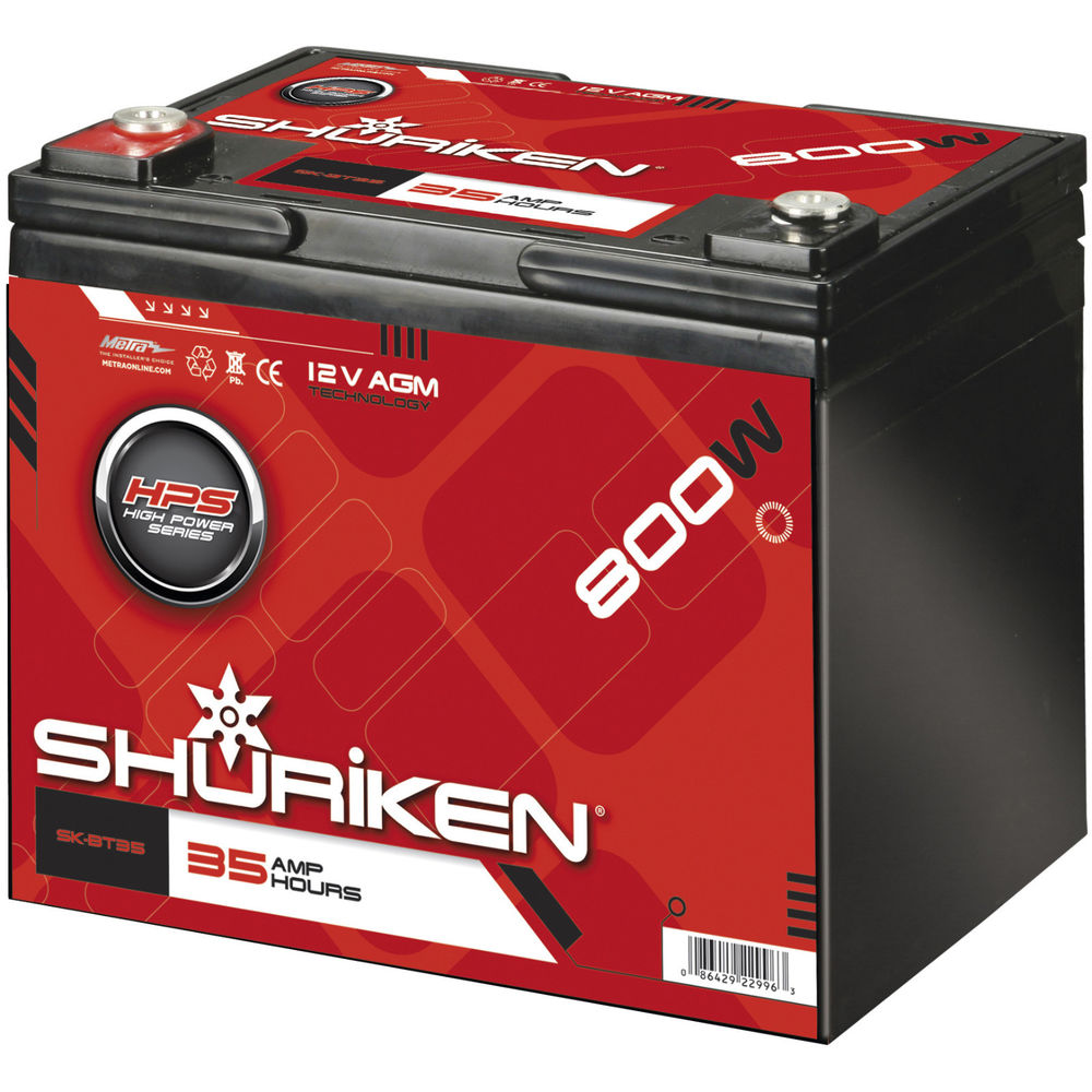 Shuriken SK-BT20 600 Watts 20 Amp Hours Compact Size AGM 12V Power Cell Battery 