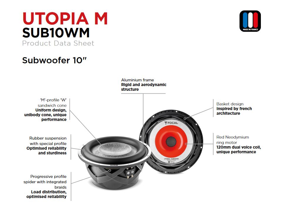 Focal Utopia M 10″ Subwoofer (Sub10WM) | SK Customs Car Audio